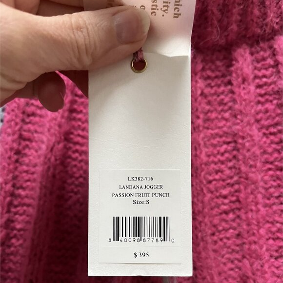 LoveShackFancy NWT Landana Jogger Passion Fruit Punch Alpaca & Wool Blend Small - Picture 5 of 10